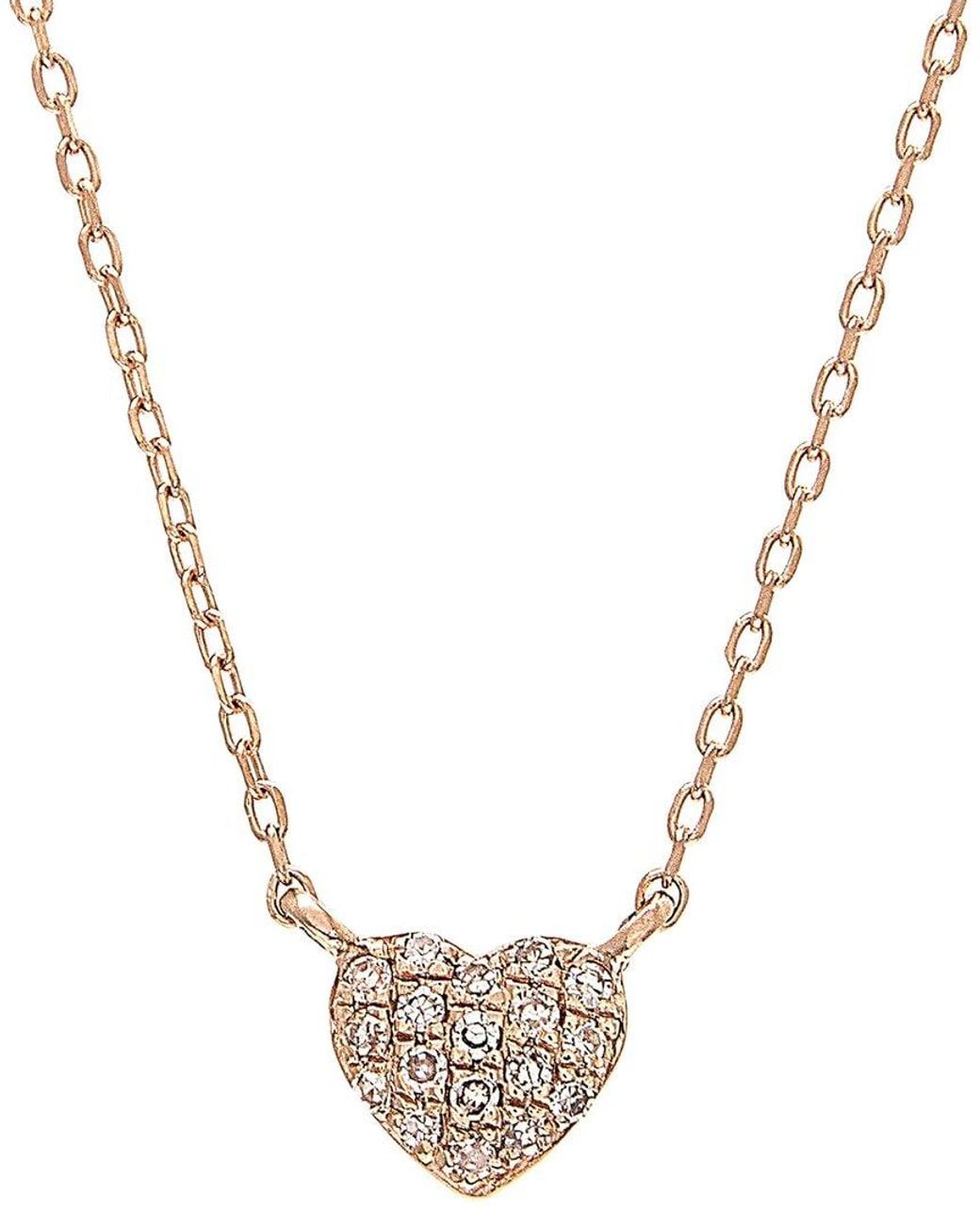 Diamond Select Cuts Metallic 0.05 Ct. Tw. Diamond 14K Rose Necklace
