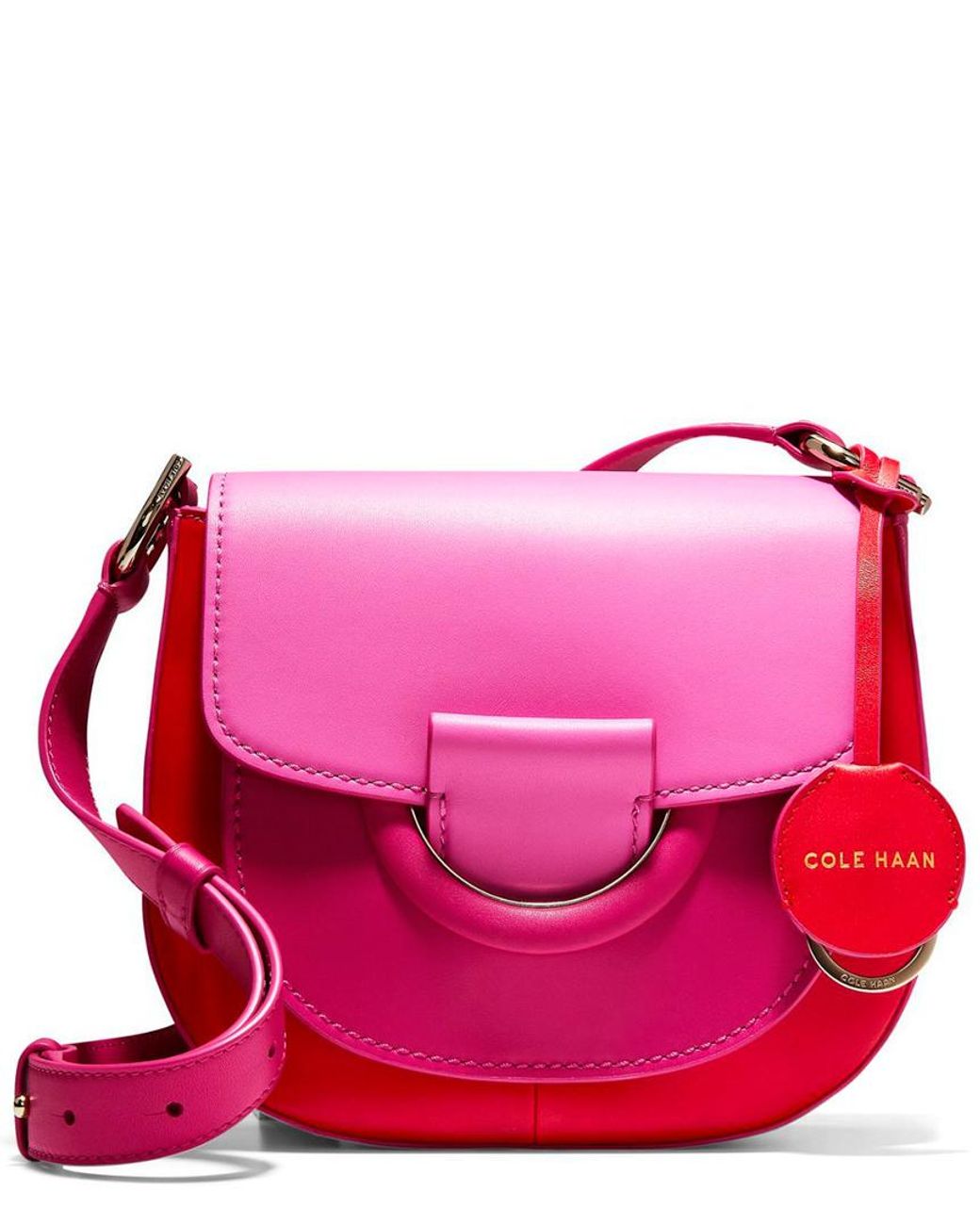 Cole Haan Grand Ambition Colorblocked Leather Crossbody in Pink | Lyst