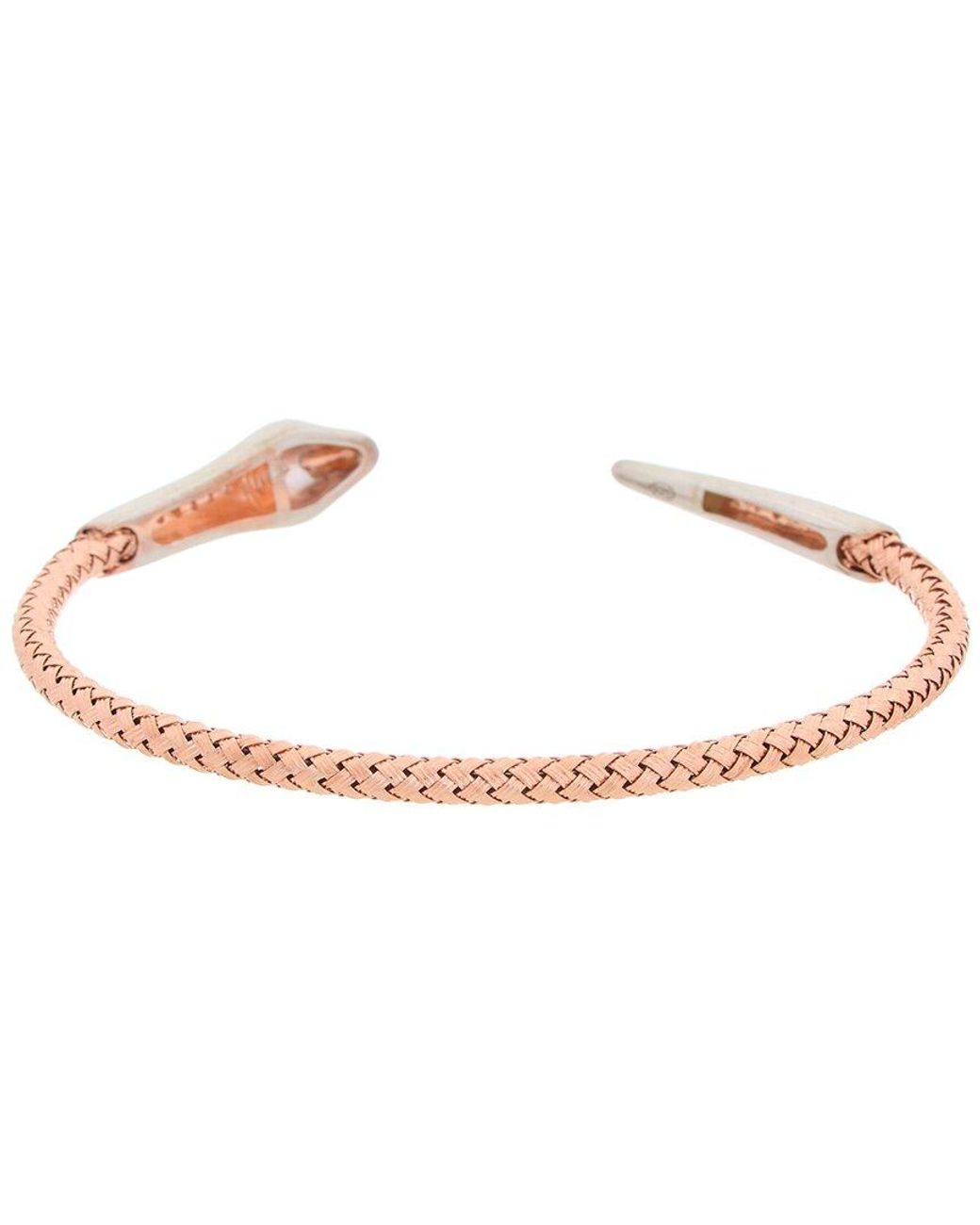 Meshmerise White 18K Vermeil 0.12 Ct. Tw. Diamond Mesh Bangle
