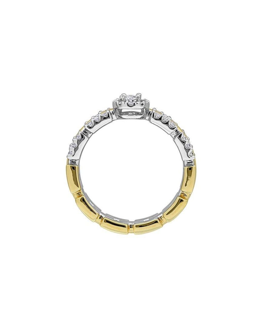 Created Forever White 0.11 Ct. Tw. Lab-Grown Diamond Halo Link Ring