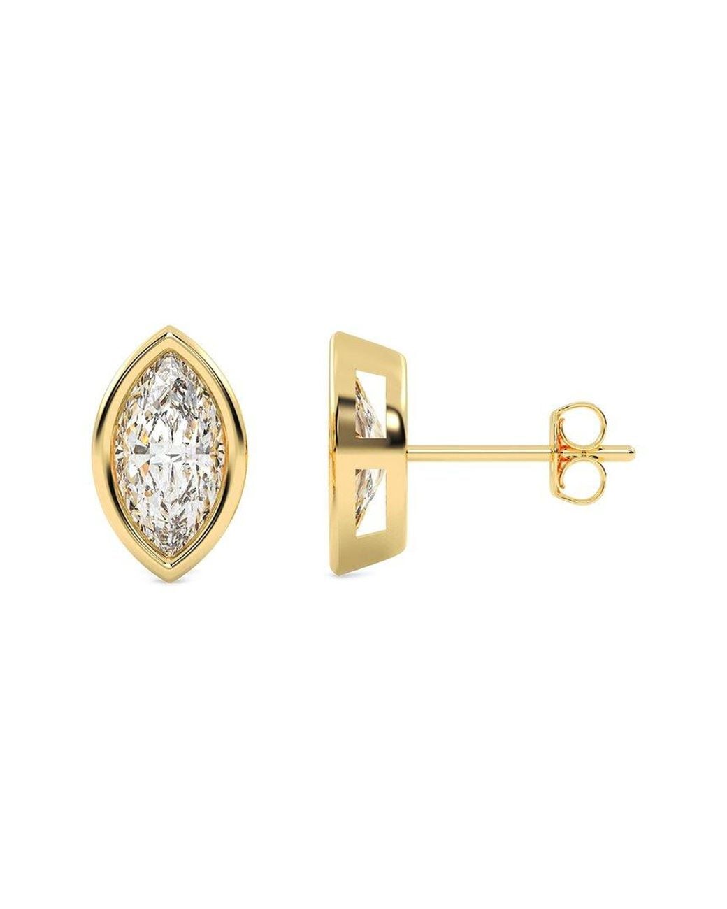 Lab Grown Diamonds Metallic 14K 0.50 Ct. Tw. Lab-Grown Diamond Earrings