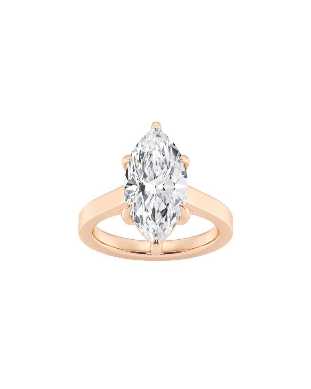 Lab Grown Diamonds White 14K 4.00 Ct. Tw. Lab-Grown Diamond Solitaire Engagement Ring