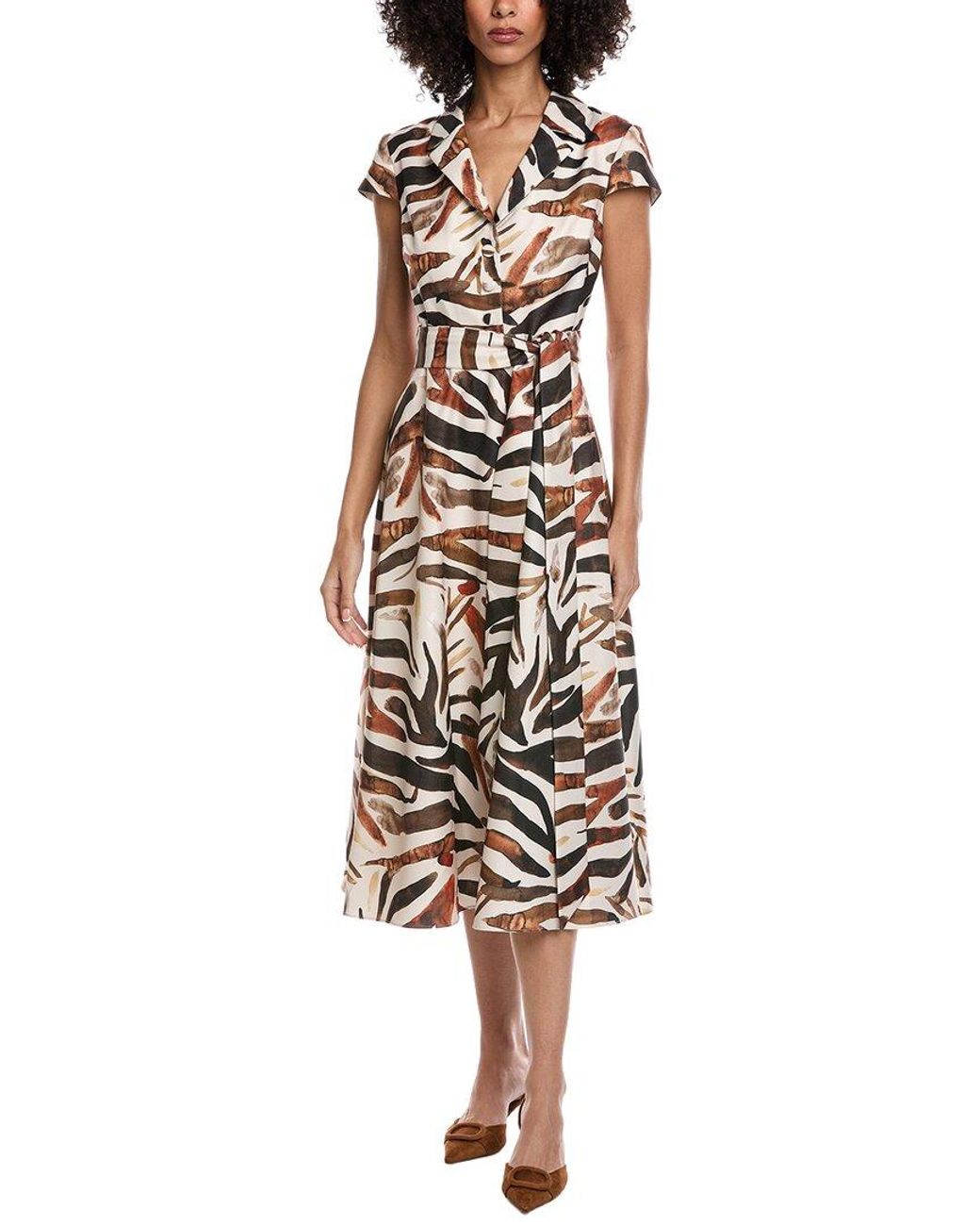 Badgley Mischka Natural Fit & Flare Midi Dress