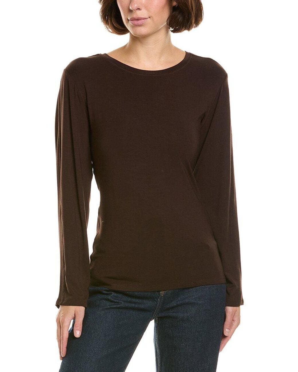 InCashmere Black Fine Knit Crewneck T-Shirt
