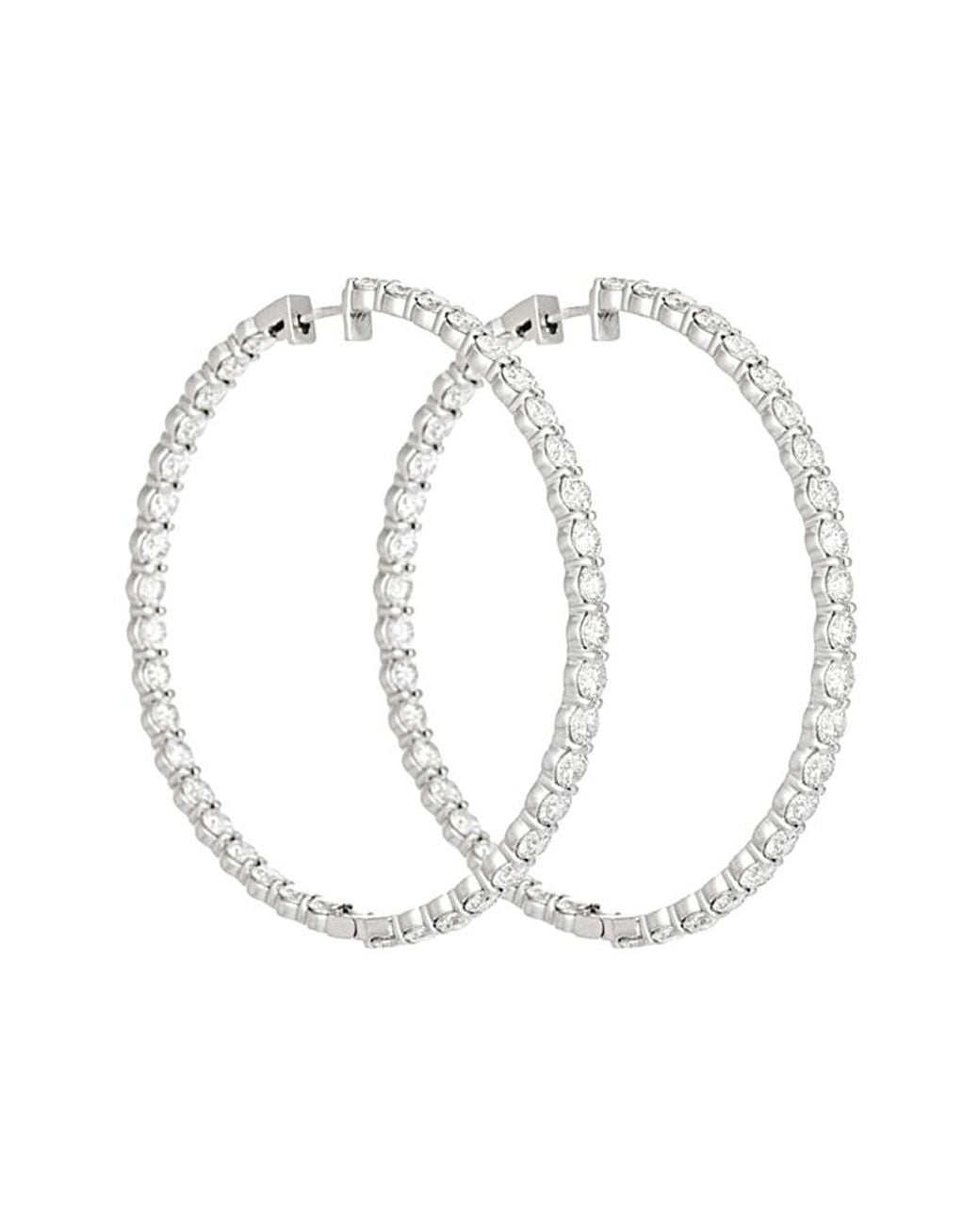 Diana M Multicolor Fine Jewelry 14k 3.60 Ct. Tw. Diamond Hoops