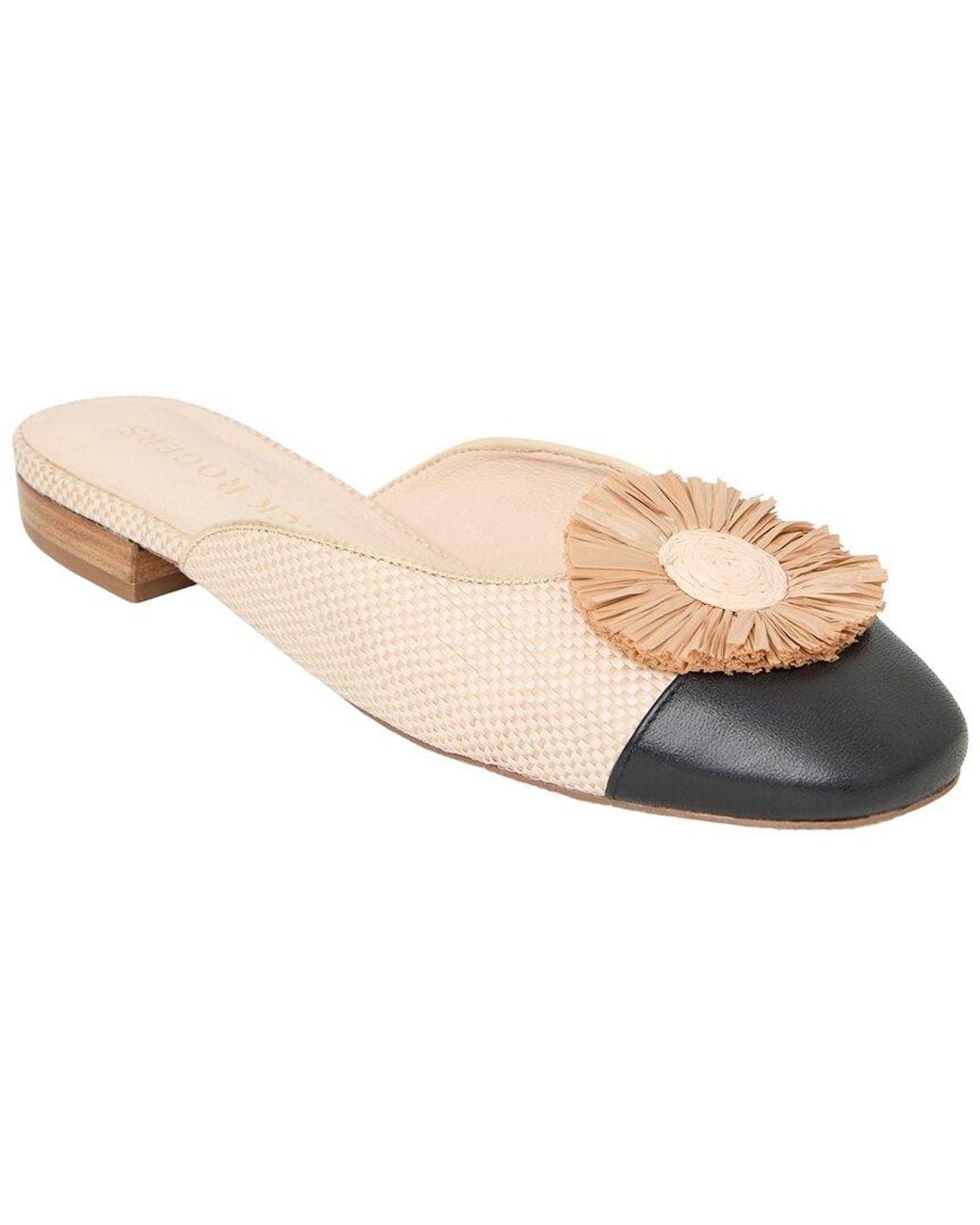Jack Rogers Natural Tinsley Mule Raffia & Leather Mule