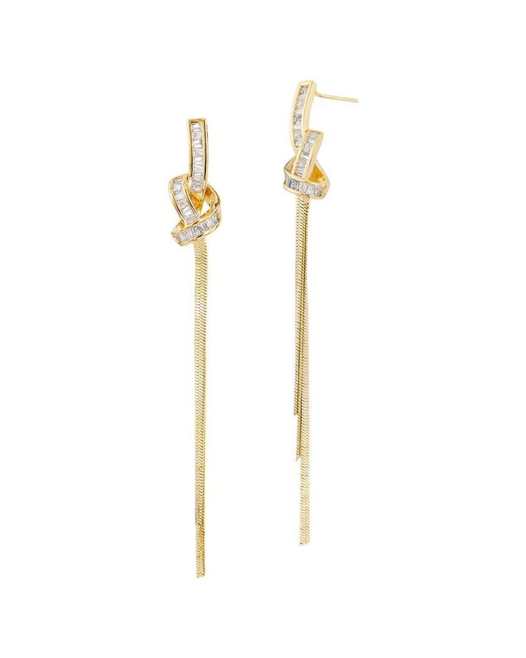 Savvy Cie White Cz Dangle Earrings
