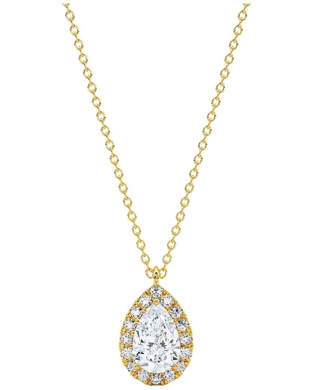 Lab Grown Diamonds Metallic 14K 2.00 Ct. Tw. Lab-Grown Diamond Necklace