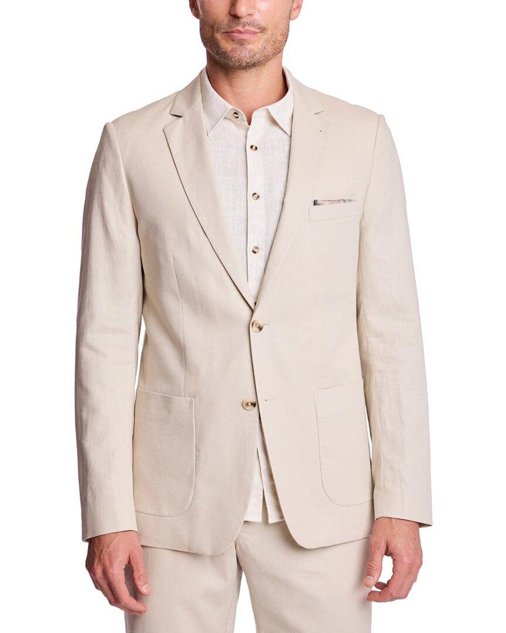Paisley & Gray Natural Dover Linen-Blend Jacket for men