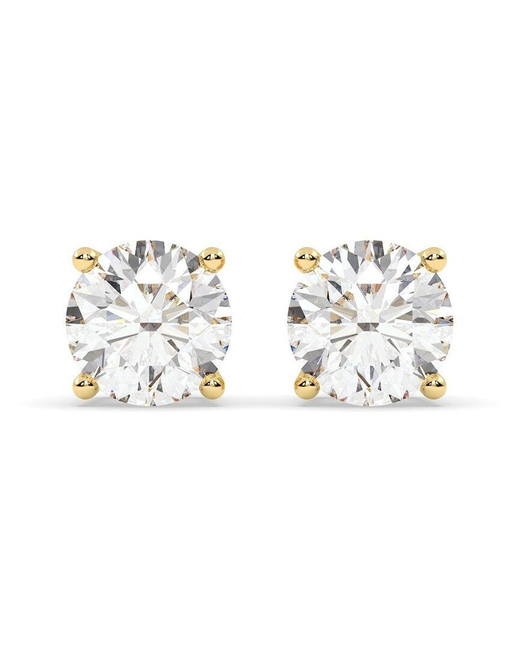 Lab Grown Diamonds Metallic 14K 6.00 Ct. Tw. Lab-Grown Diamond Earrings