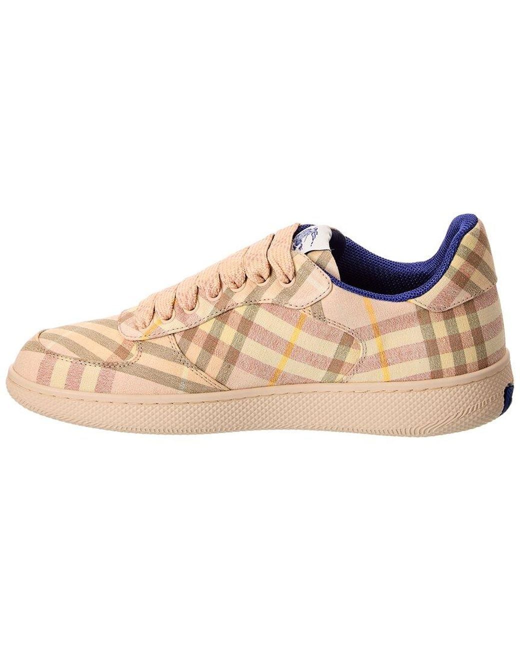 Burberry Pink Terrace Check Canvas Sneaker