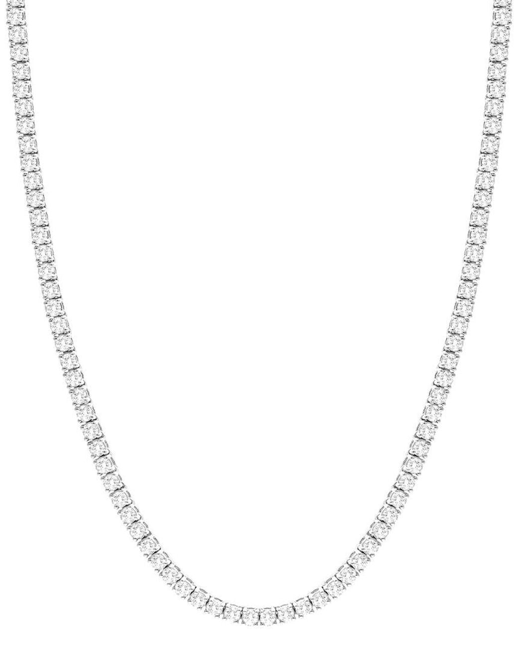 Diana M White Diana M. Fine Jewelry 14K 10.00 Ct. Tw. Lab Grown Diamond Tennis Necklace