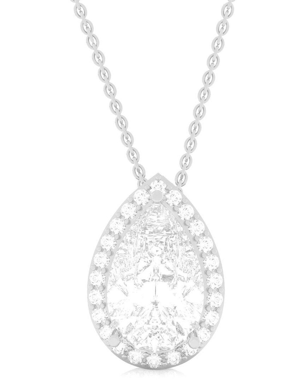 Amairah White 14K 5.00 Ct. Tw. Lab-Grown Diamond Pendant Necklace
