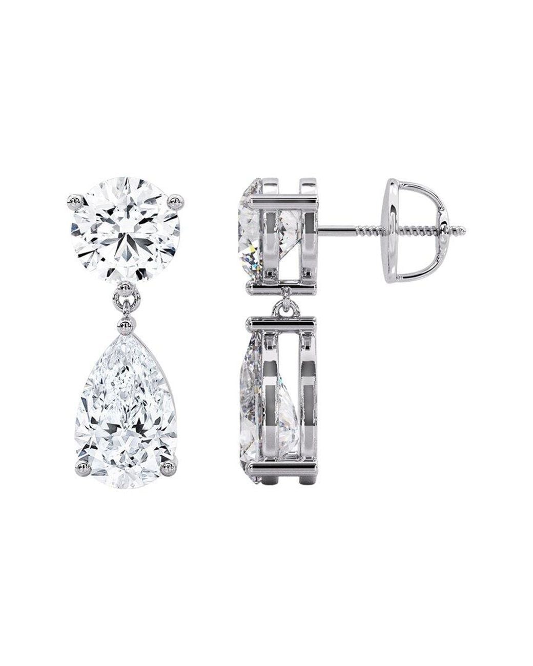 Lab Grown Diamonds White 14K 6.00 Ct. Tw. Lab-Grown Diamond Earrings
