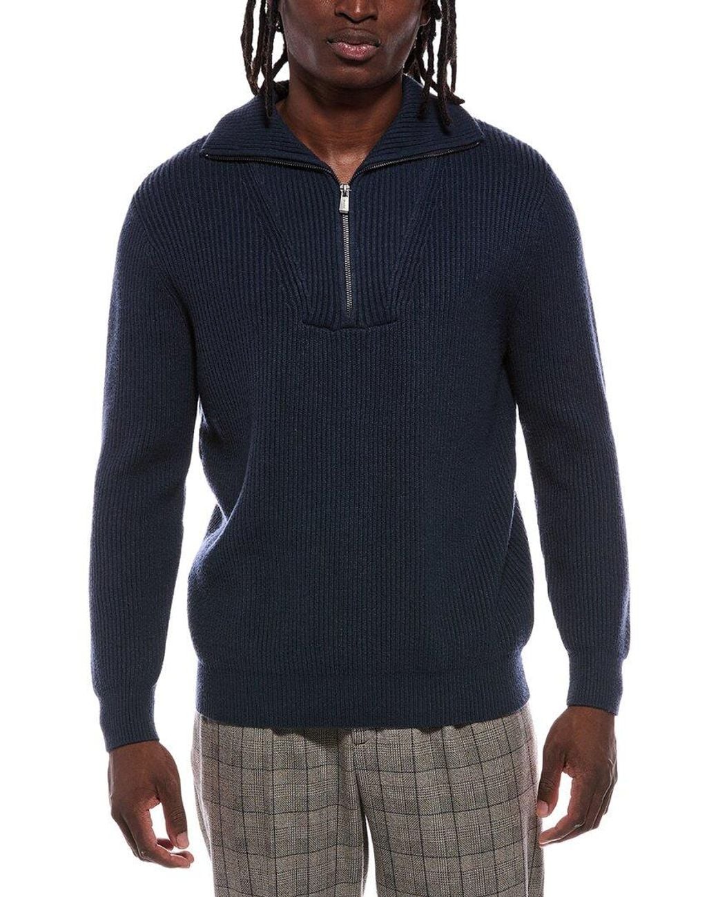 Jason Wu Blue Lis Quarter Zip Mock Neck Sweater for men