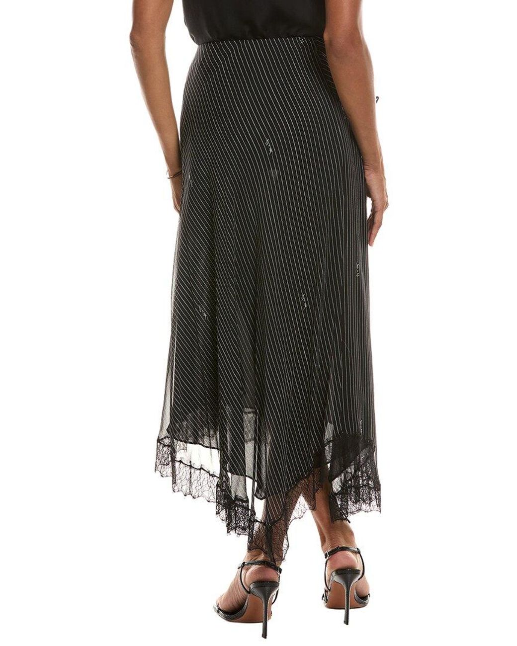 Diane von Furstenberg Black Sylvie Silk Skirt