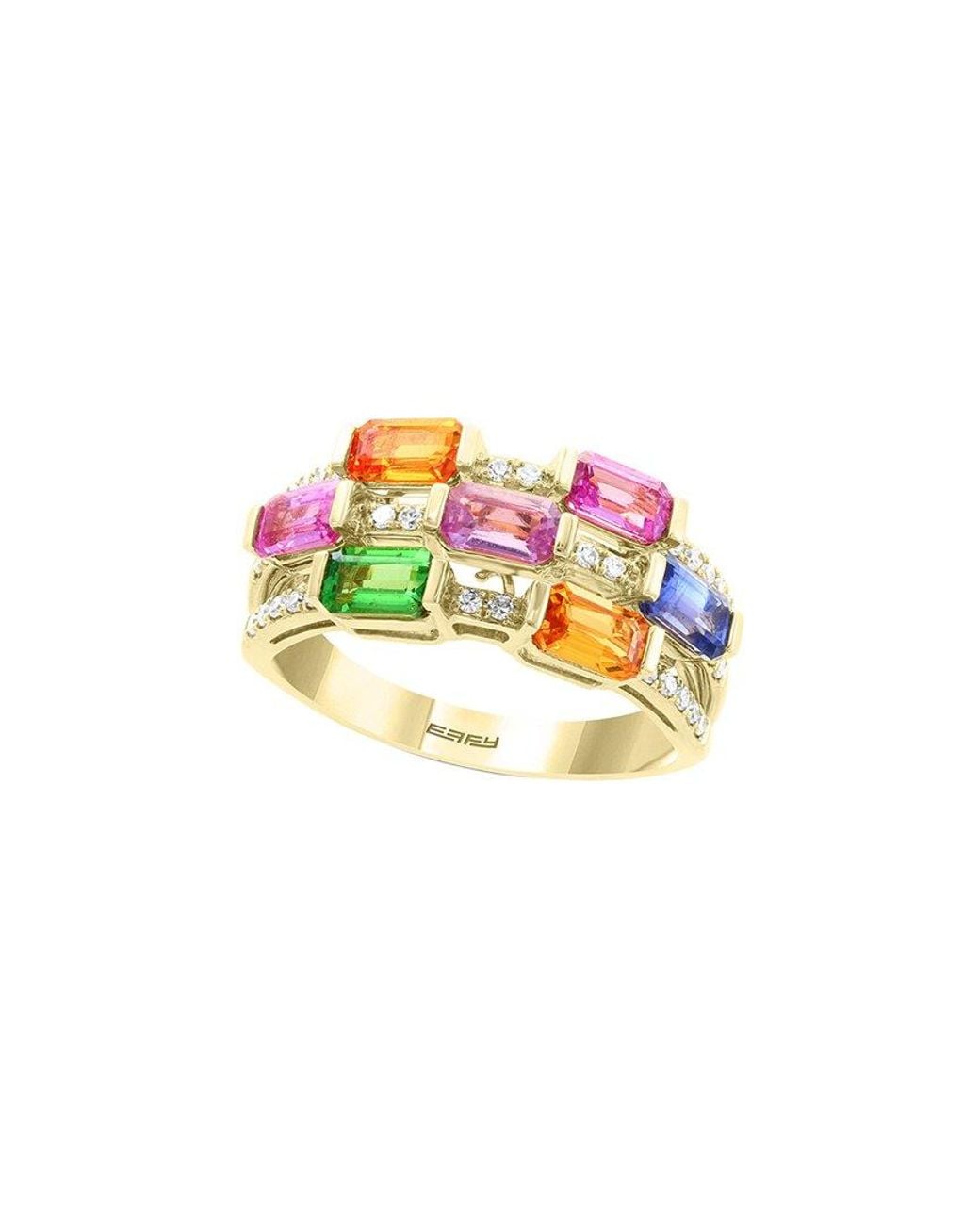 Effy Fine Jewelry White 14K 2.82 Ct. Tw. Diamond & Gemstone Ring