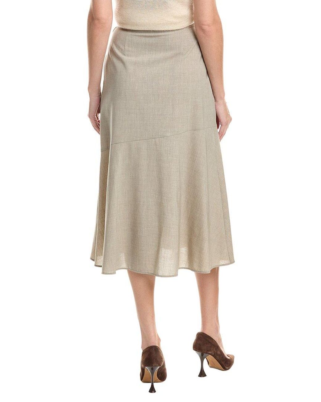 Boss Natural Vuleran Wool Skirt