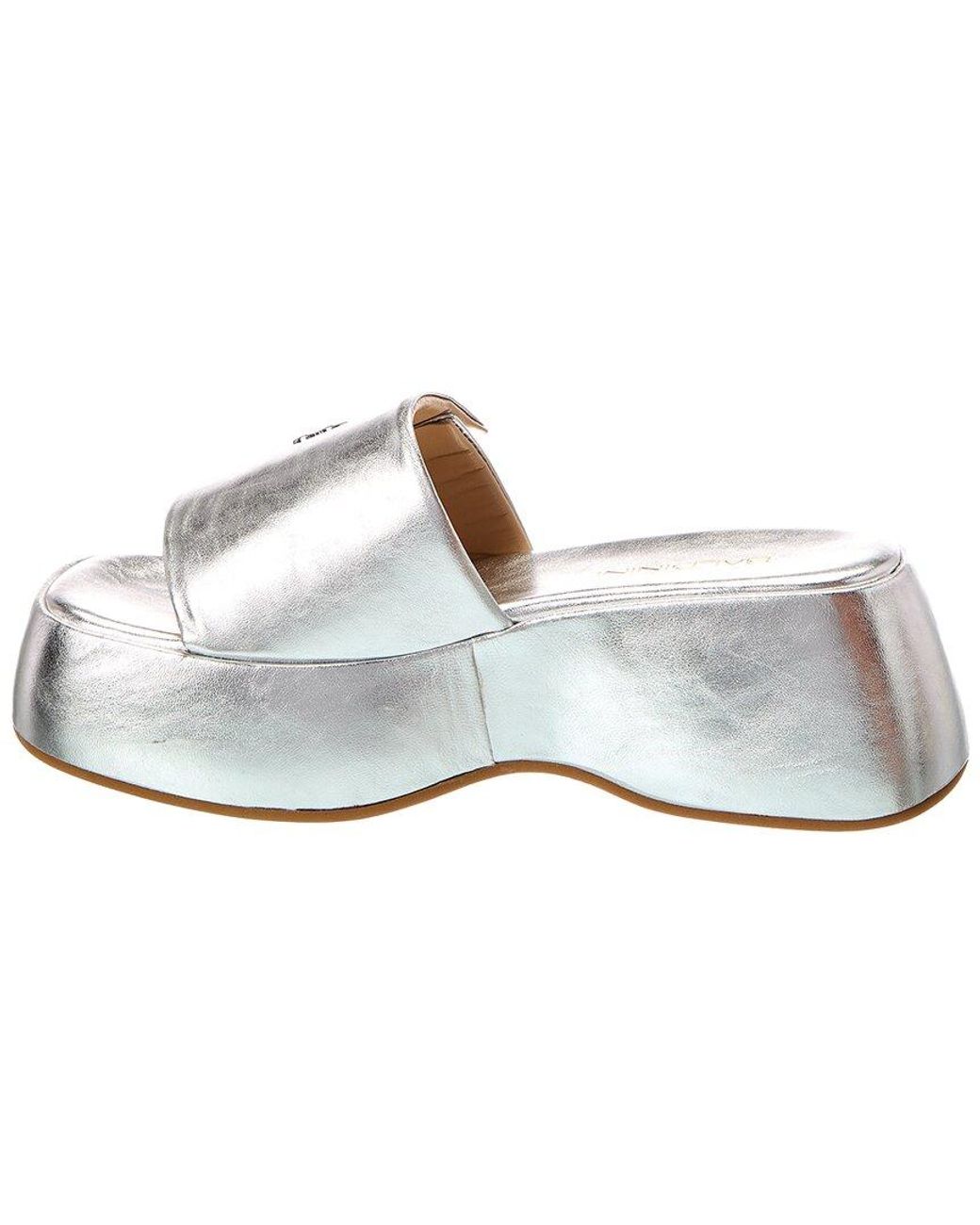 Baldinini White Leather Sandal