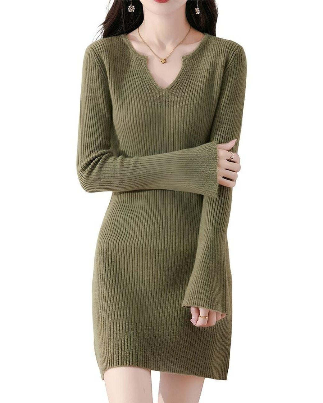 Tedora Green Mini Dress