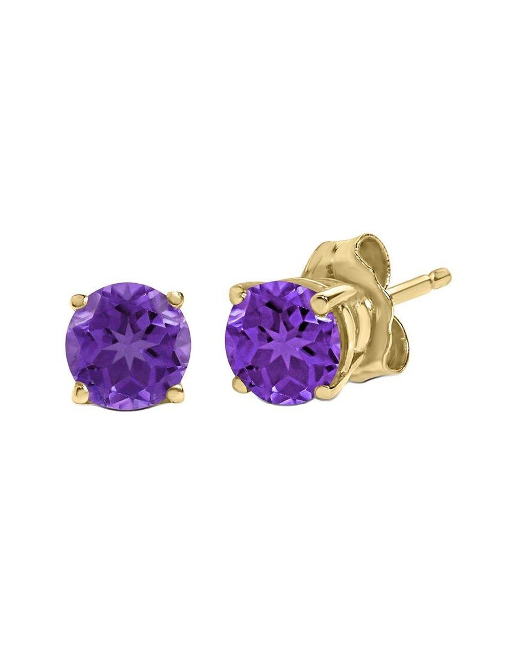 Haus of Brilliance Purple Colorful Gemstones 14K 1.10 Ct. Tw. Amethyst Stud Earrings