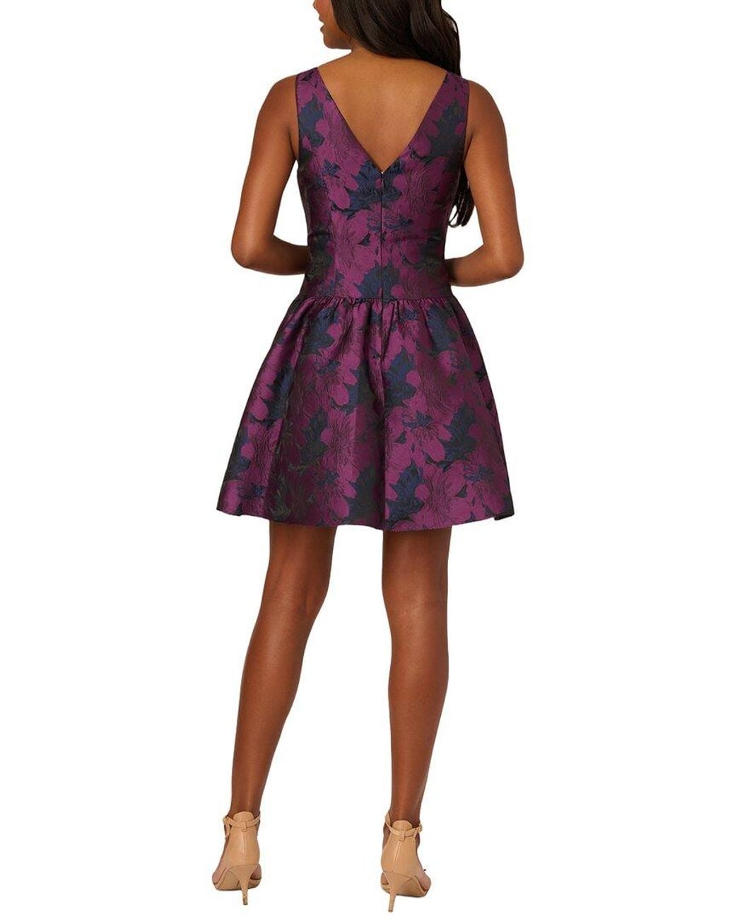 Adrianna Papell Purple Sleeveless Mini Dress