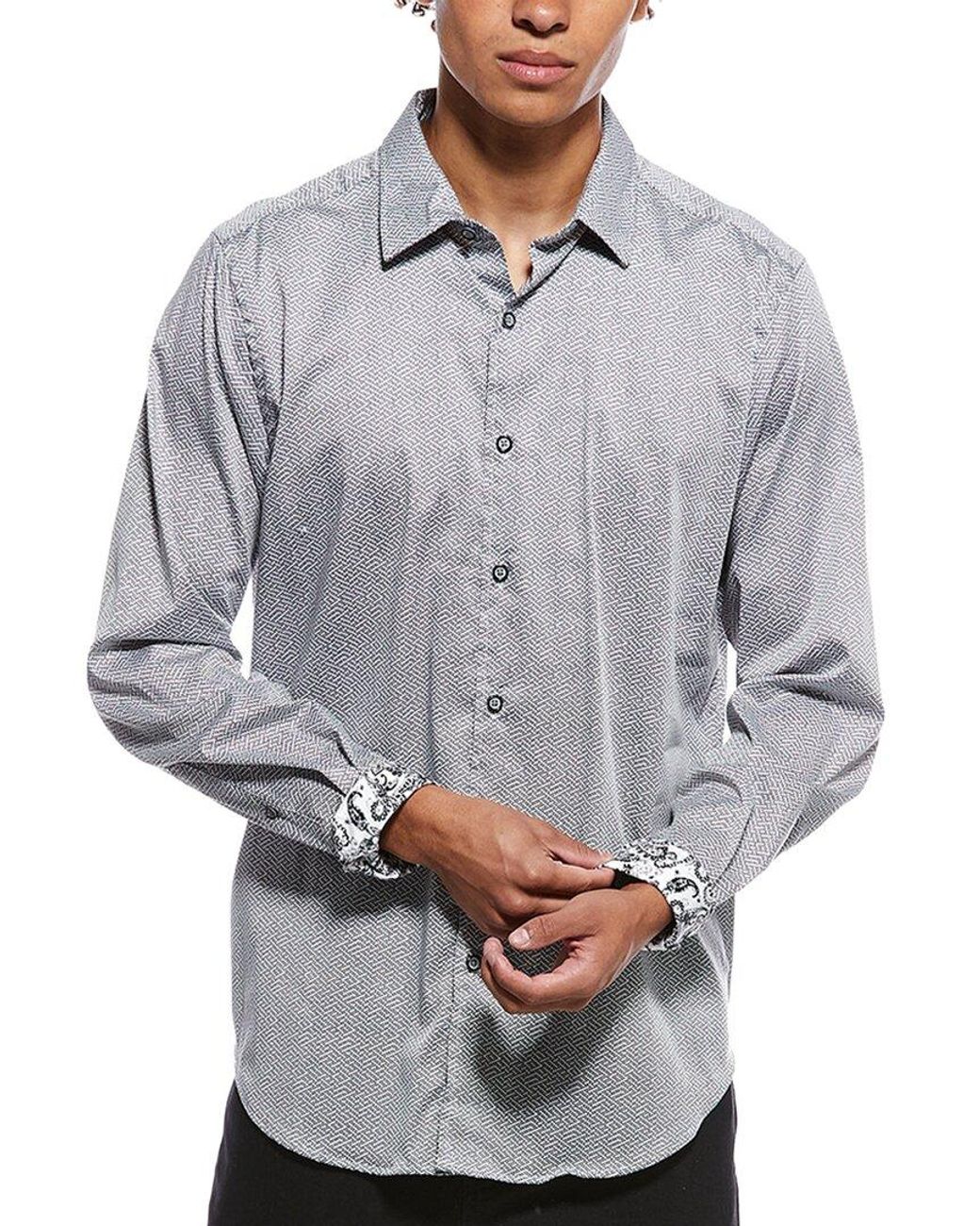 Robert Graham Gray Cheslyn Woven Shirt for men