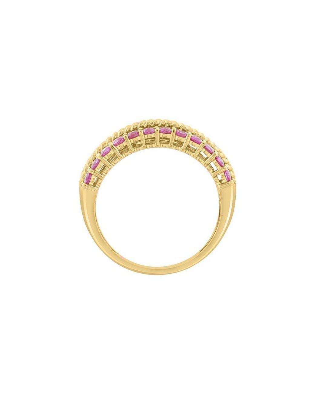 Effy Fine Jewelry White 14K 1.11 Ct. Tw. Diamond & Ruby Ring