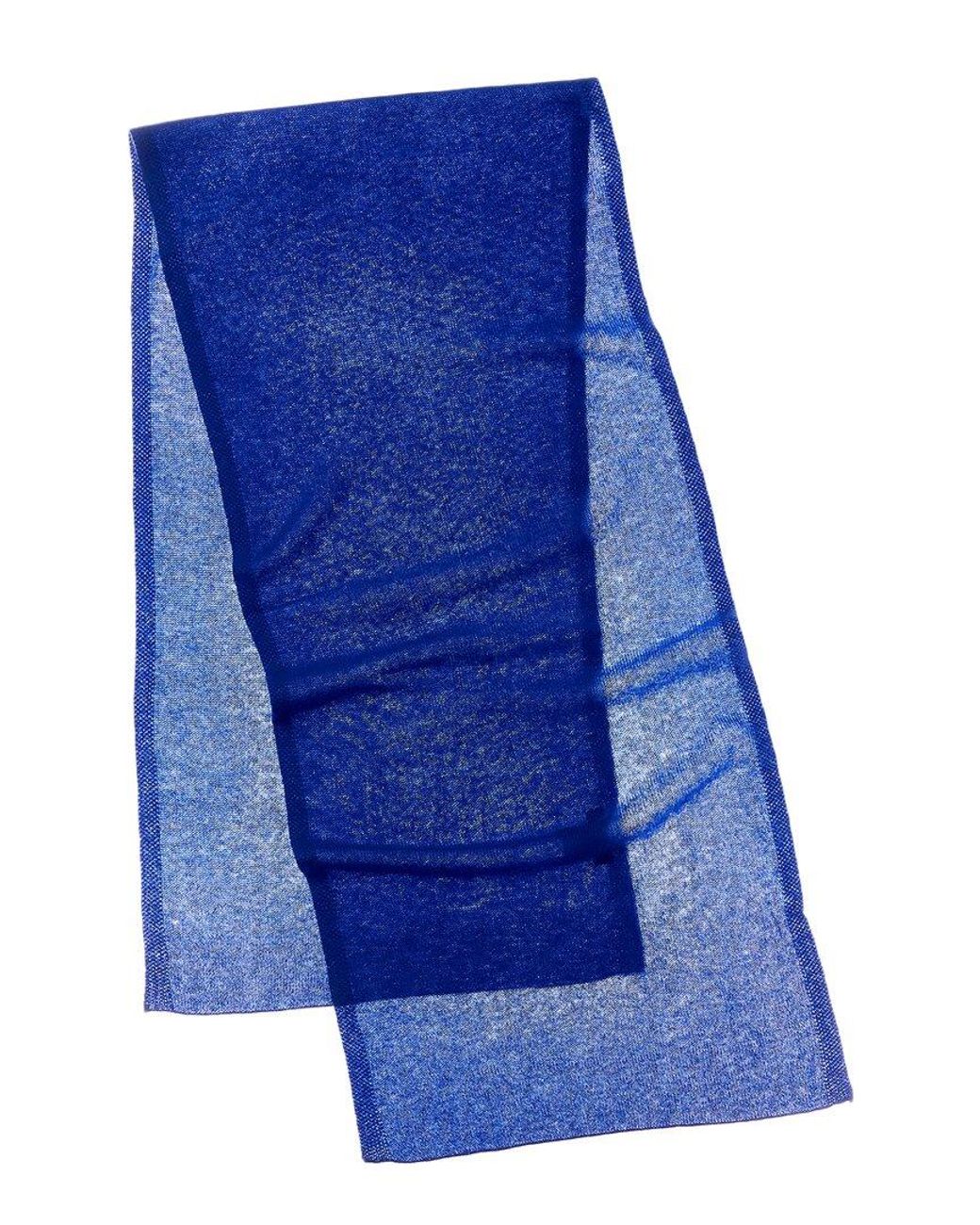 Forte Blue Cashmere Oversized Cashmere Scarf