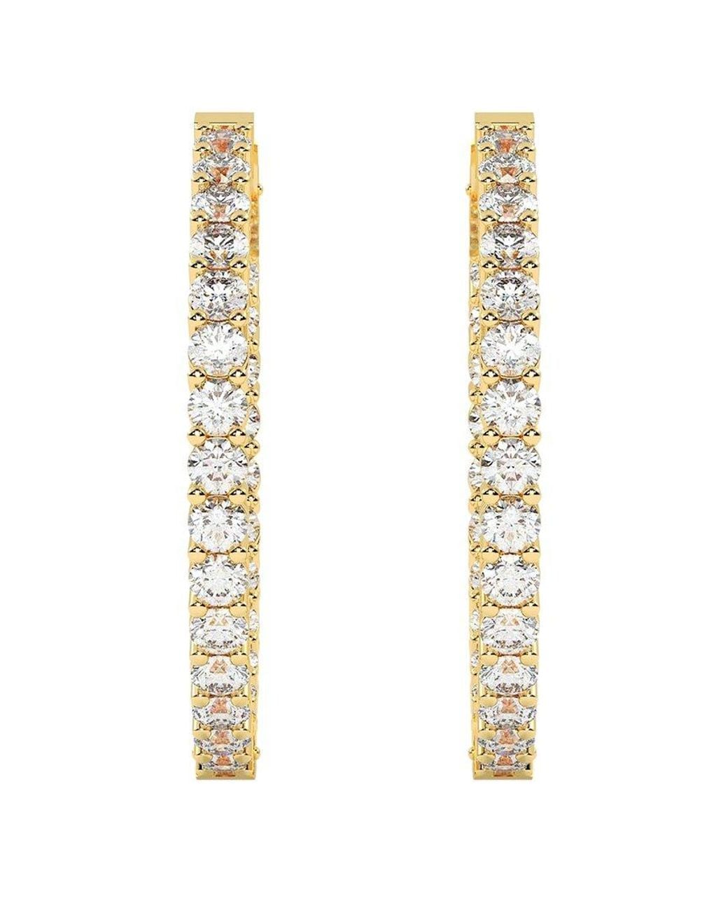 Diamond Select Cuts Metallic 14K 3.00 Ct. Tw. Diamond Earrings