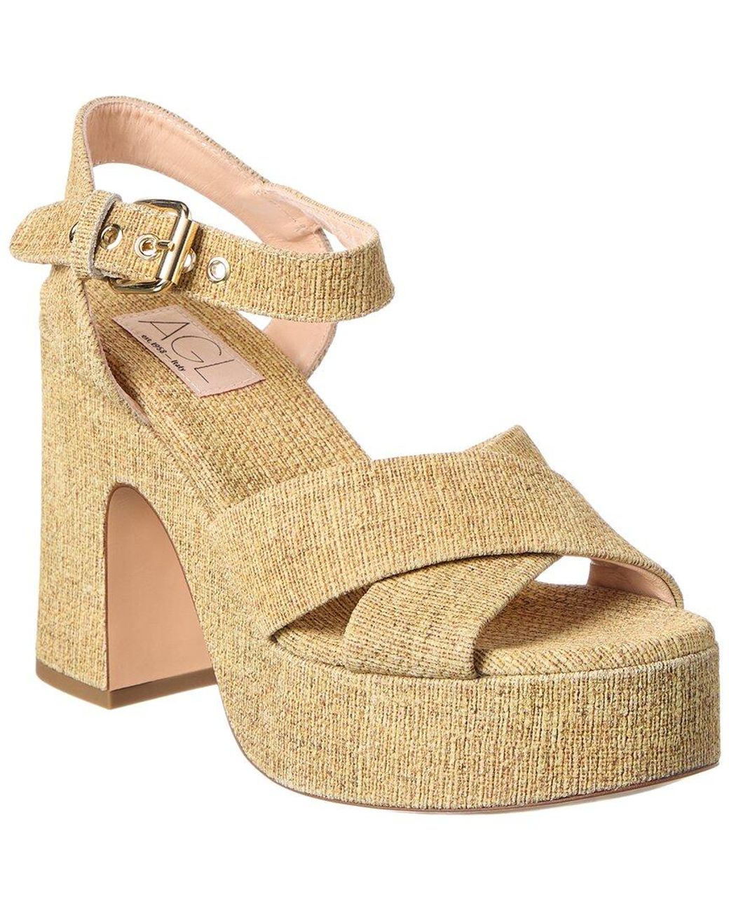 Agl Attilio Giusti Leombruni Metallic Sista T Strap Leather Sandal
