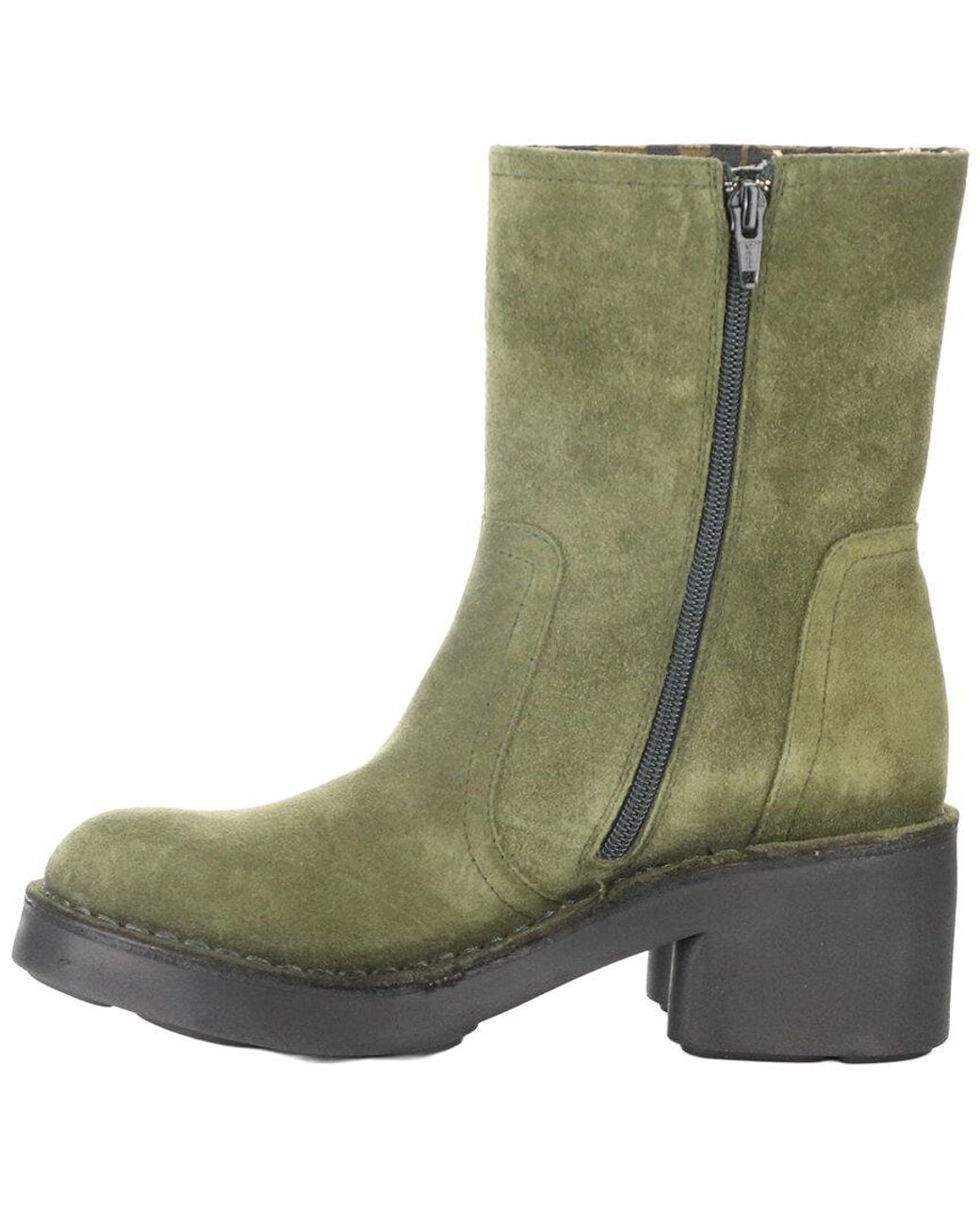 Fly London Green Nore Suede Boot
