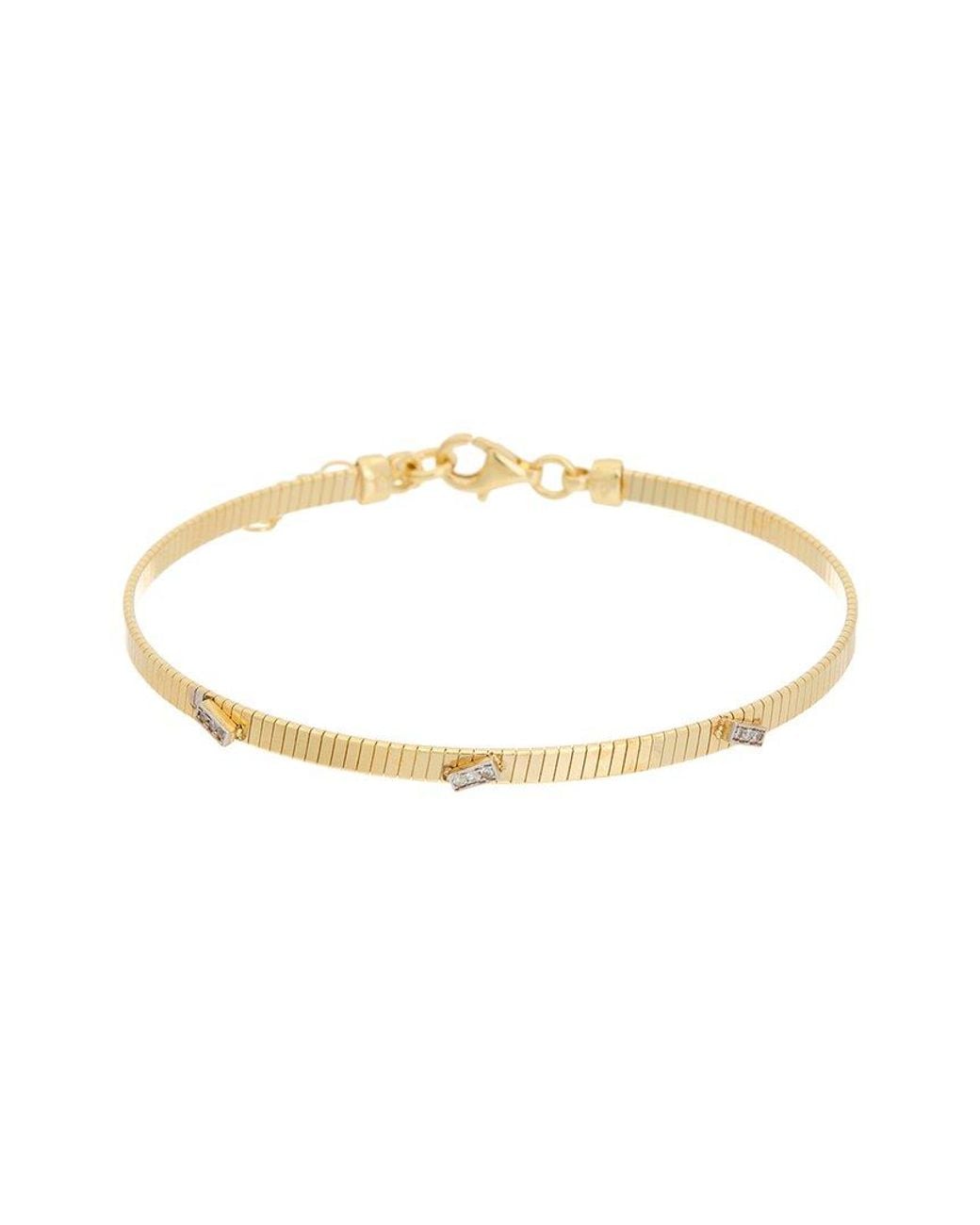 Meshmerise White 18K Over 0.05 Ct. Tw. Diamond Bangle