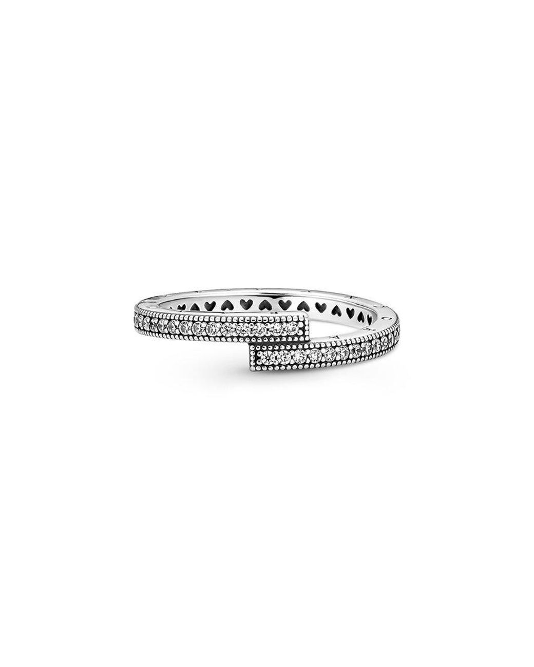 Pandora White Signature Cz Sparkling Overlapping Ring