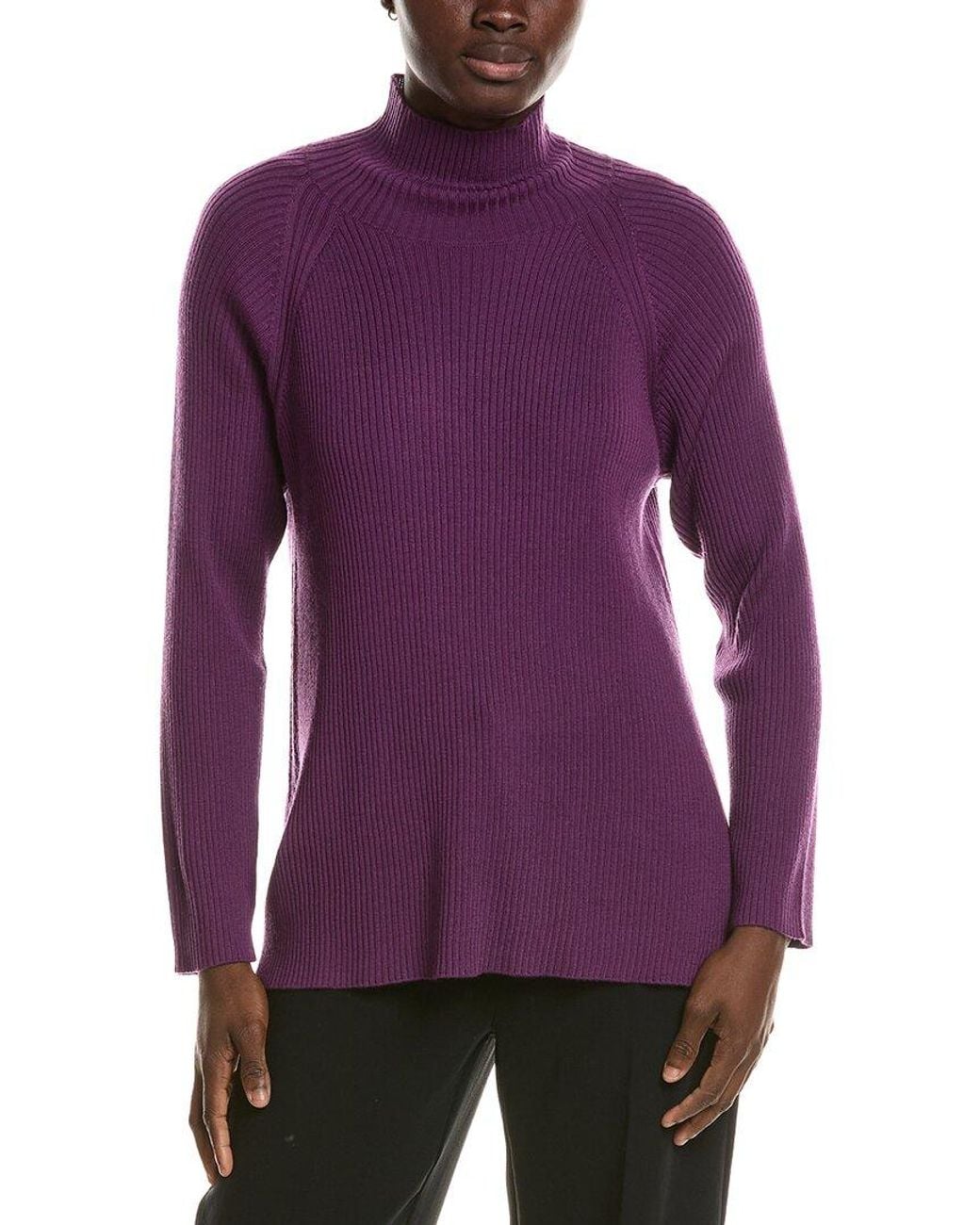 Eileen Fisher Purple Wool Sweater