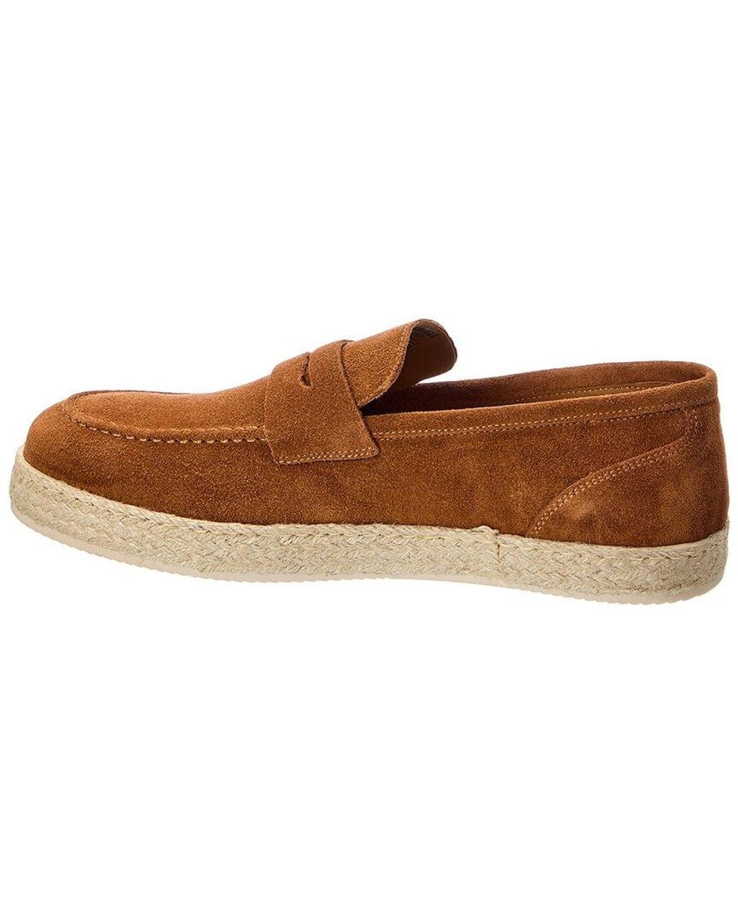 Bruno Magli Brown Amalfi Suede Loafer for men