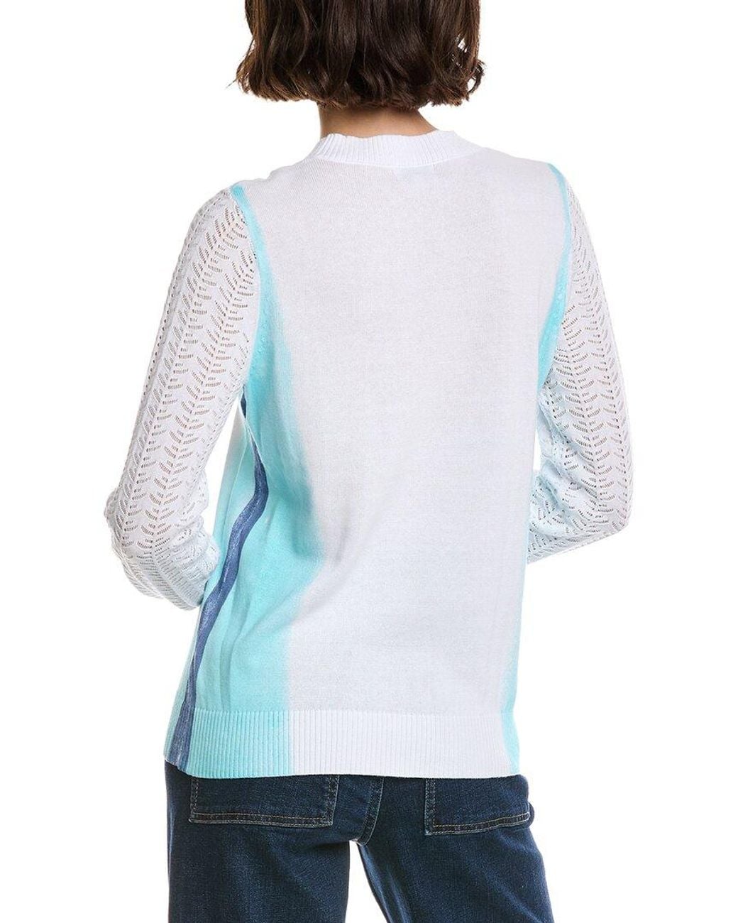 Metric Knits White Side Stripe Pullover