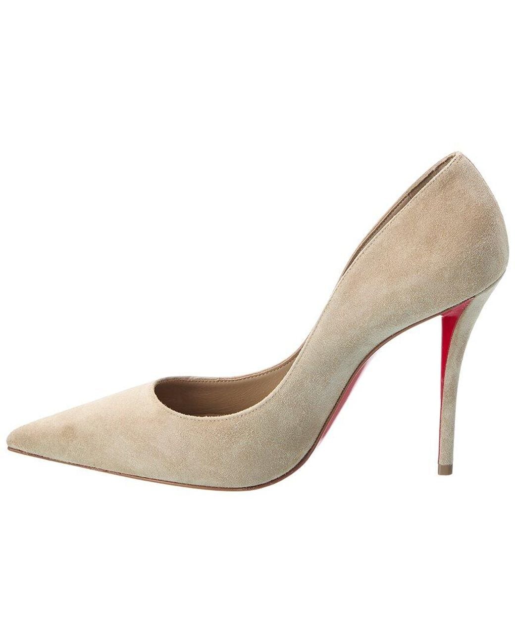 Christian Louboutin Natural Miss Z 100 Suede Pump