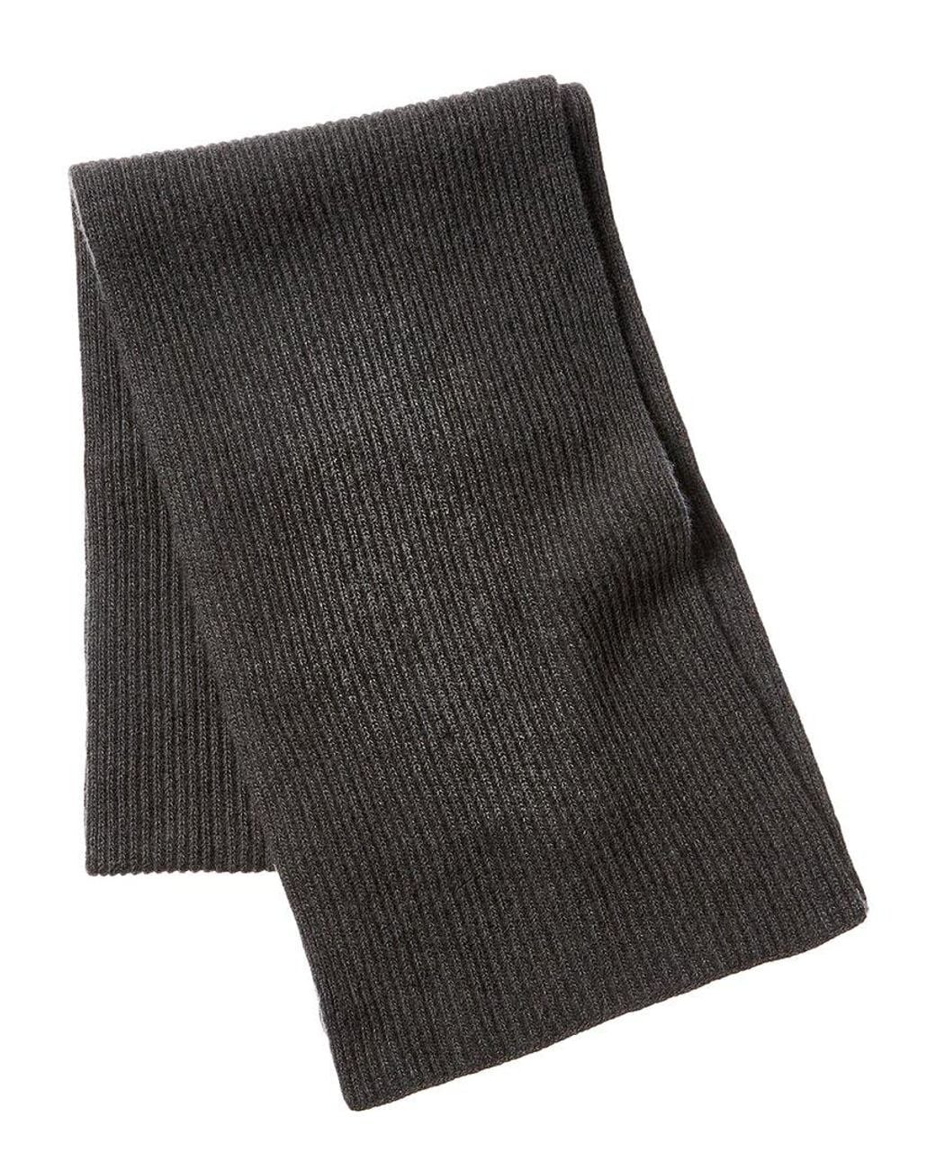 Portolano Black Cashmere Scarf for men