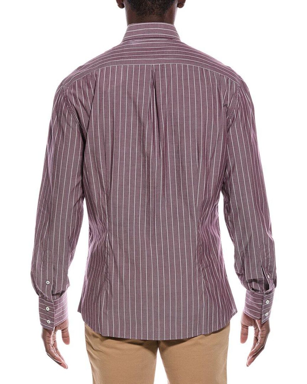 Brunello Cucinelli Purple Slim Fit Shirt for men