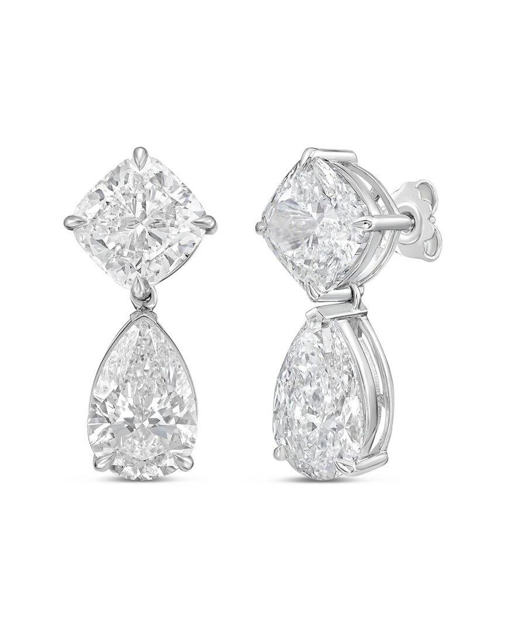 Diana M White Diana M. 14K 15.00 Ct. Tw. Lab-Grown Diamond Drop Earrings