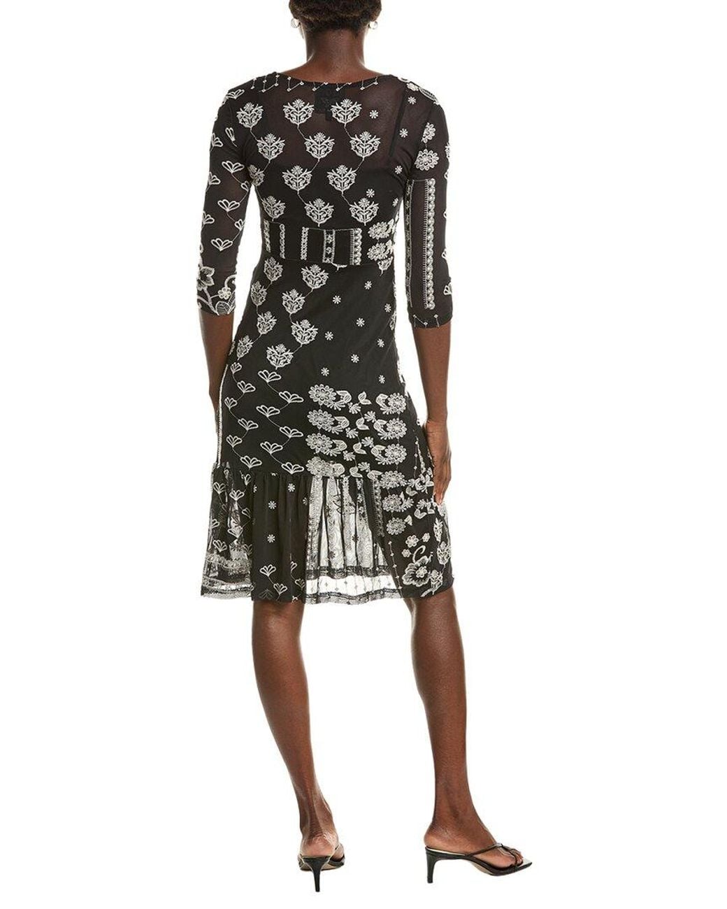 Johnny Was Black Wynona Midi Dress