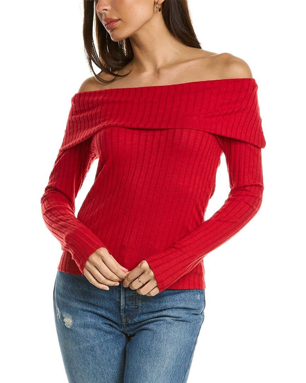 Michael Stars Aspen Sweater in Red | Lyst