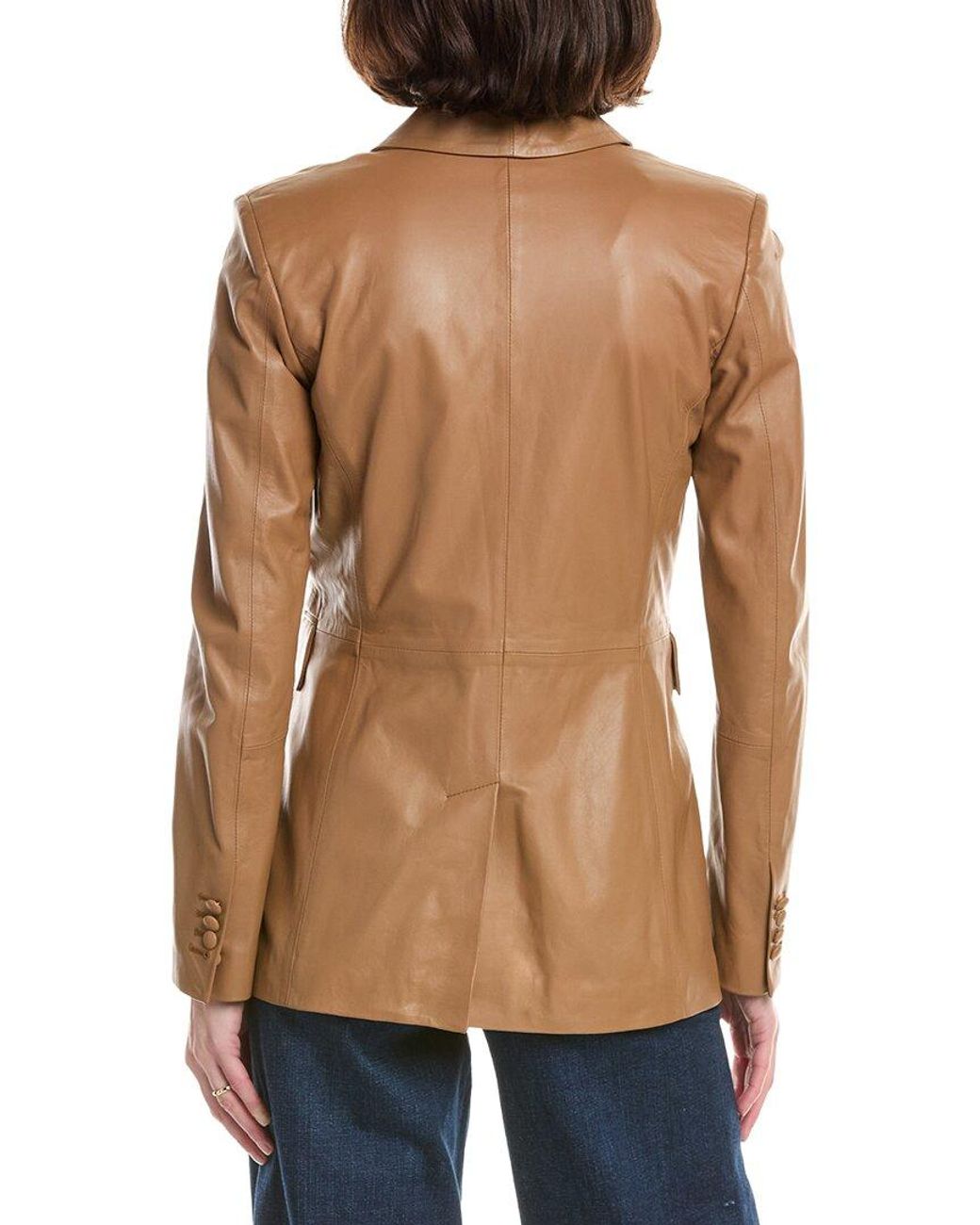 Eleventy Natural Leather Jacket