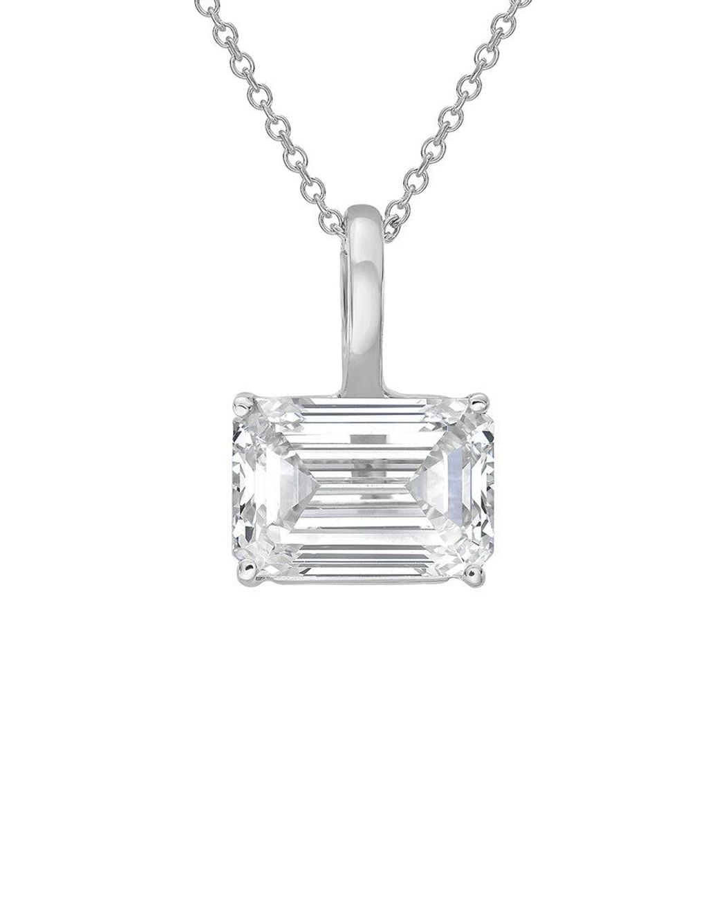 Diana M White 14K 5.00 Ct. Tw. Lab-Grown Diamond Solitaire Pendant