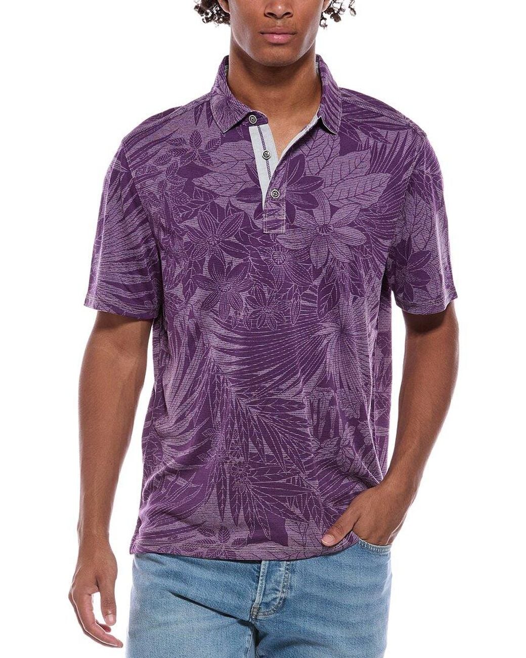 Tommy Bahama Purple Sport Santiago Paradise Polo Shirt for men