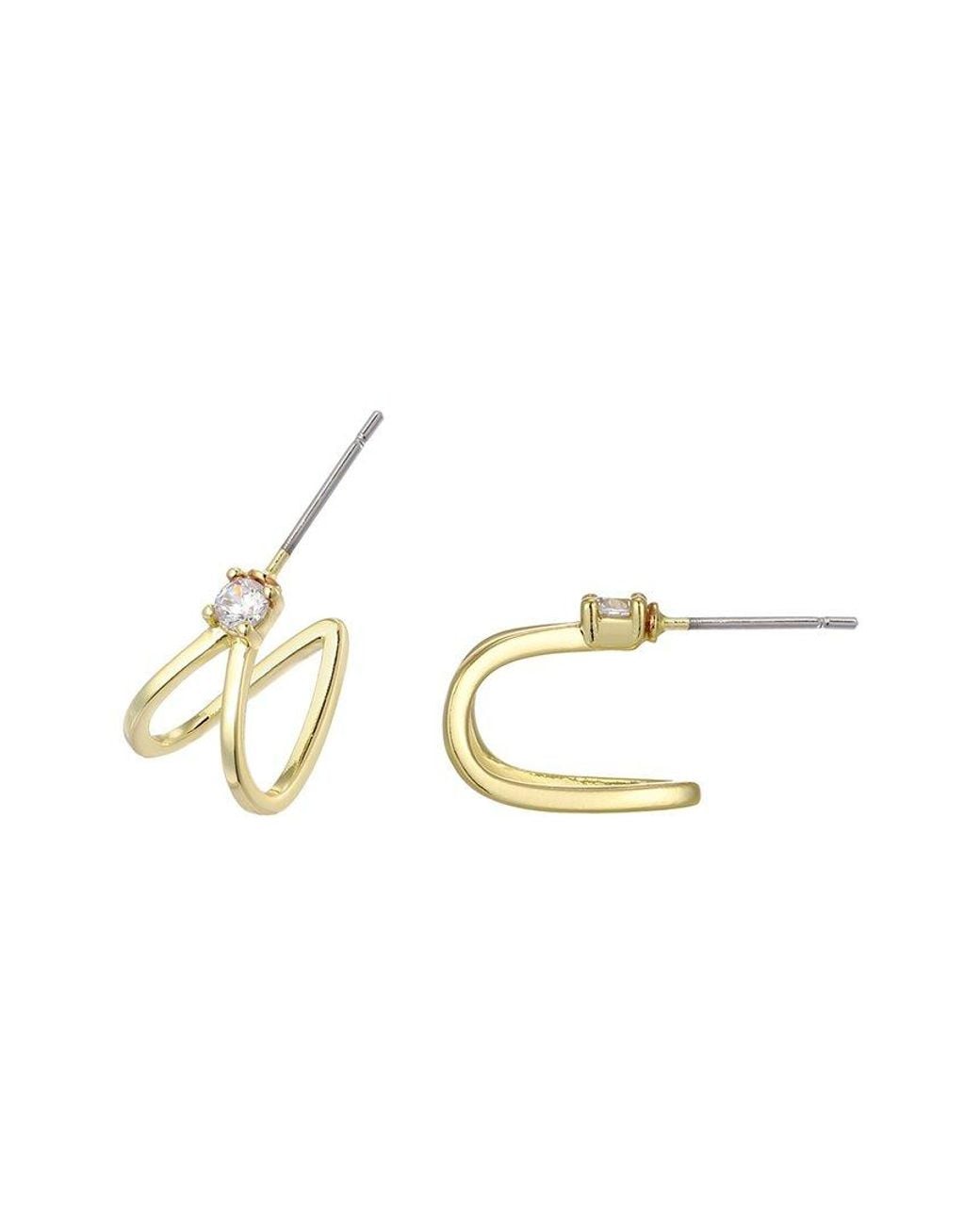 Adornia Metallic 14K Plated Cz Earrings