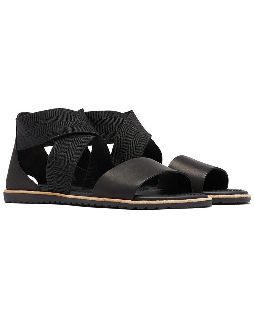 sorel ella sandal black