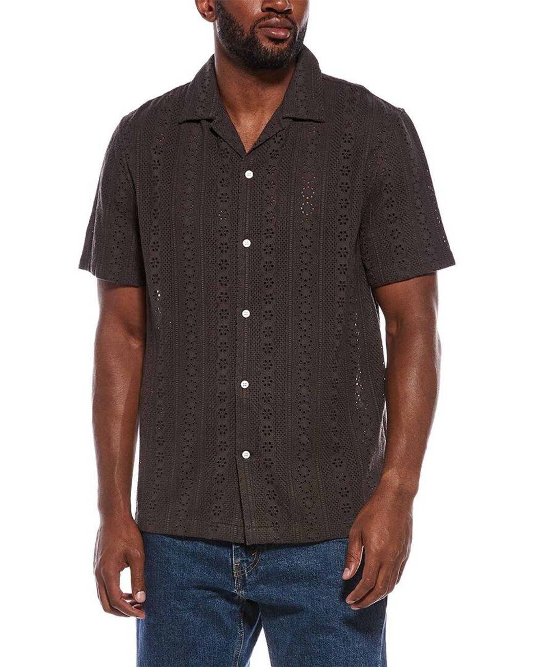 Madewell Black Camp Collar Short Sleeve Shirt for men