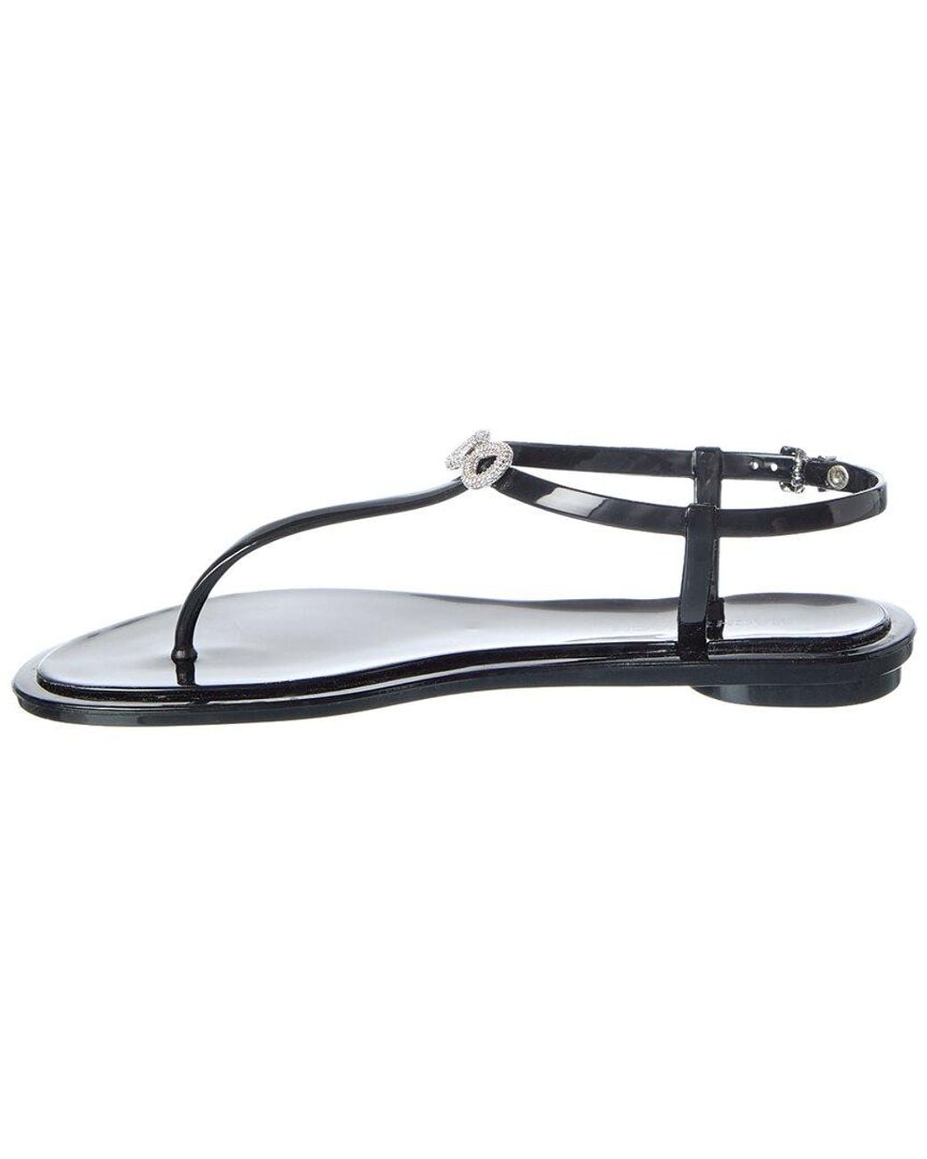 Mach & Mach White Double Bow Rubber Thong Sandal